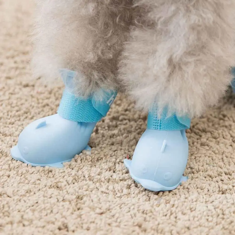 

Paw 4 pcs/pack Suit rain/snow Day Waterproof For Small Size Pet Candy Colors Dog Rain Boots Cat Footwear Dog Shoes Puppy Boots