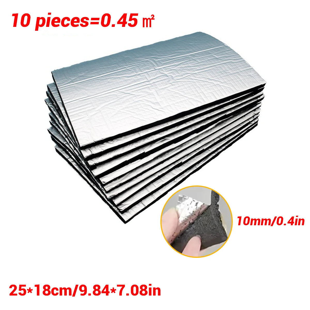 

5/10 мм звукоизоляционный коврик, теплоизоляционный коврик для автомобиля, шумоизоляция, шумоизоляция, изоляция капота автомобиля, автомобильные аксессуары для интерьера