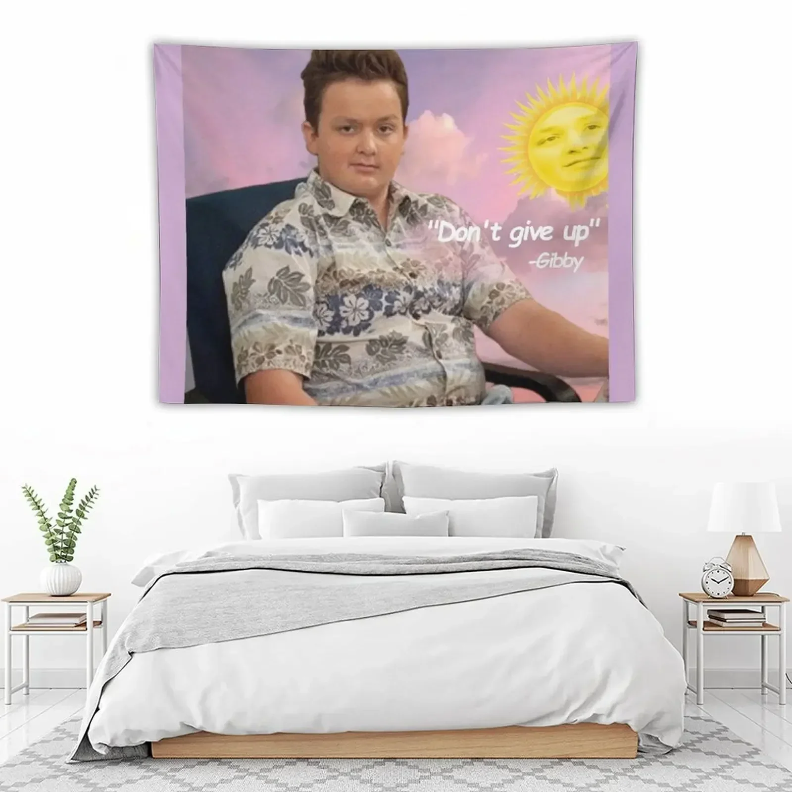 Гибби говорит что не сдавайся. Icpearl гобелен для спальни декор комнаты милый