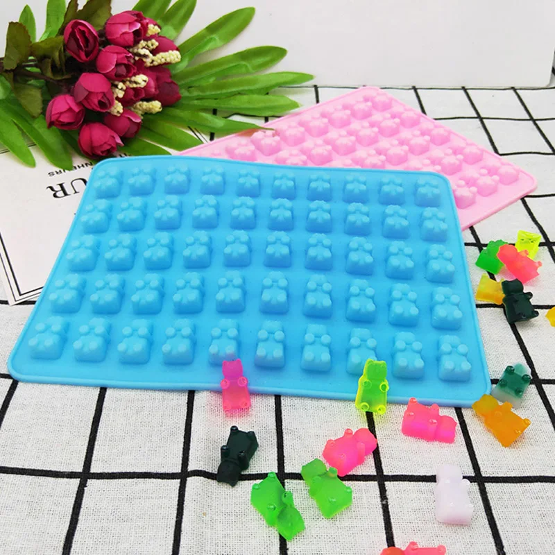 Cute Tiny Bears Baking Mold Set with Dropper Mini Gummy Bear Shape Cake Jelly Making Tool DIY Fondant Candy Trays Silicone Molds 4 Cute Tiny Bears Baking Mold Set with Dropper Mini Gummy Bear Shape Cake Jelly Making Tool DIY Fondant Candy Trays Silicone Molds 4