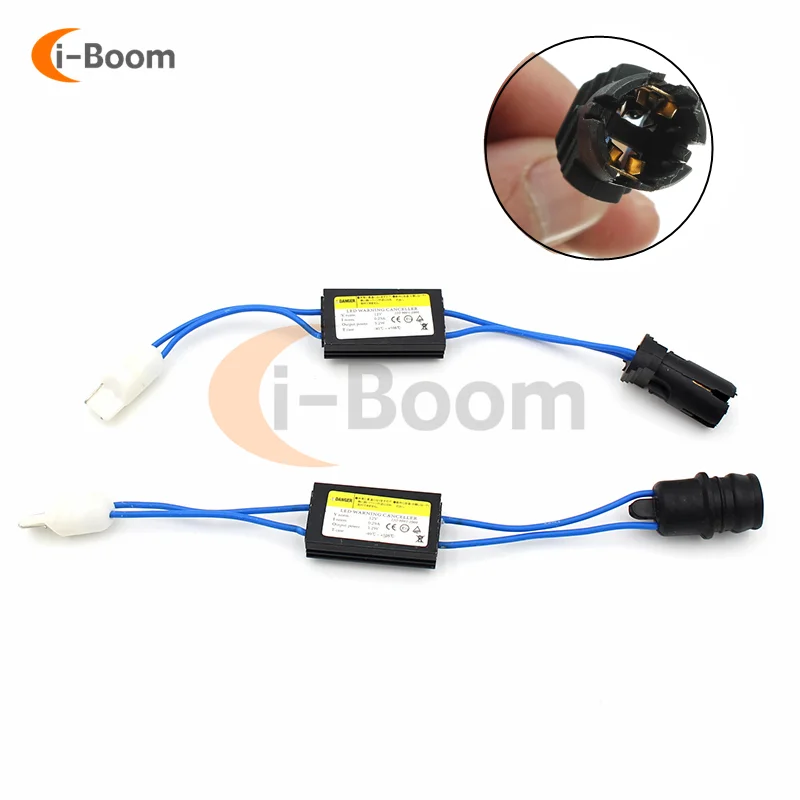 

2Pcs/Lot T10 T15 12V 0.29A Canbus Cable LED Warning Canceller Decoder 501 T 10 194 W5W 192 168 Car Lights Error Load Resistor