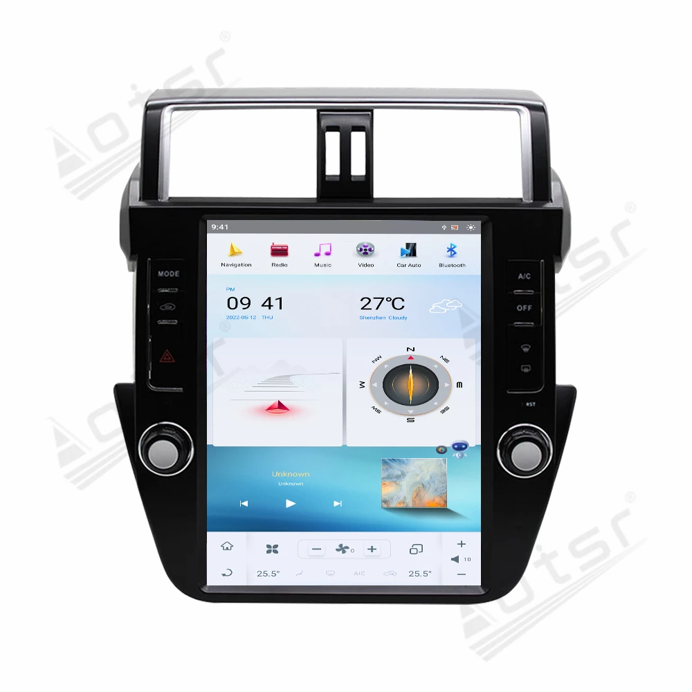 Автомобильное радио Qualcomm Snapdragon 665 Android 11 для Toyota Land Cruiser Prado 150 2014 2015 2016 2017 GPS Carplay