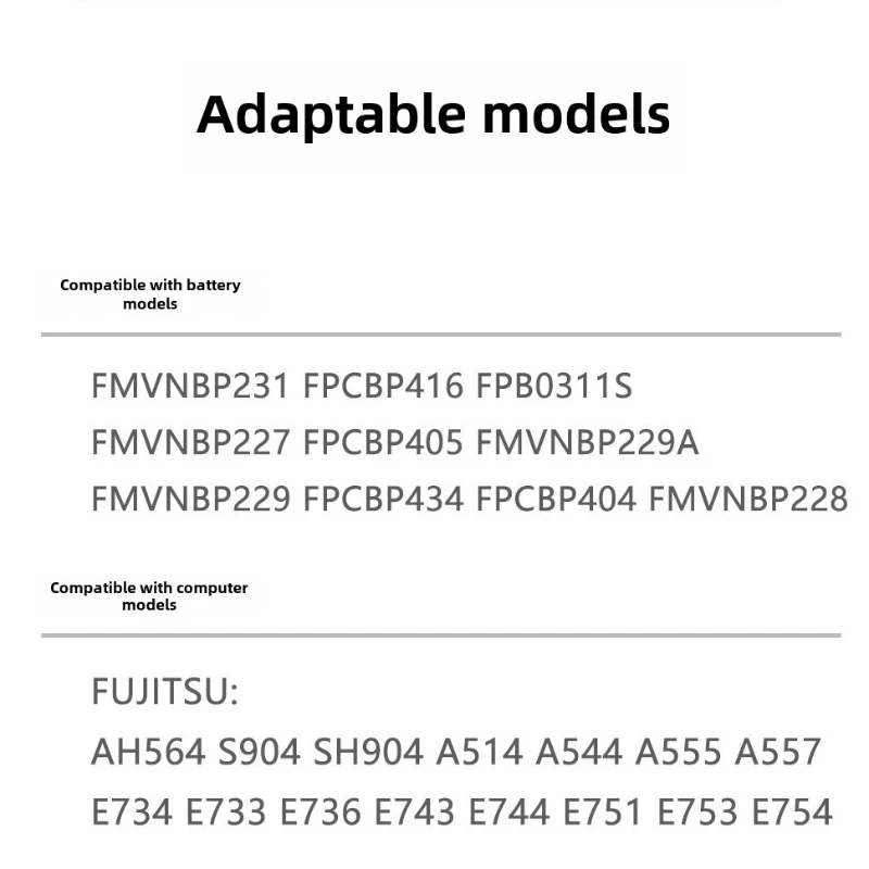 FMVNBP229 FMVNBP229A FMVNBP231 FMVNBP227 FPCBP416 FPCBP405 426 Аккумулятор для FUJITSU LifeBook A544 AH564 E733 E734 E743 E744 E753