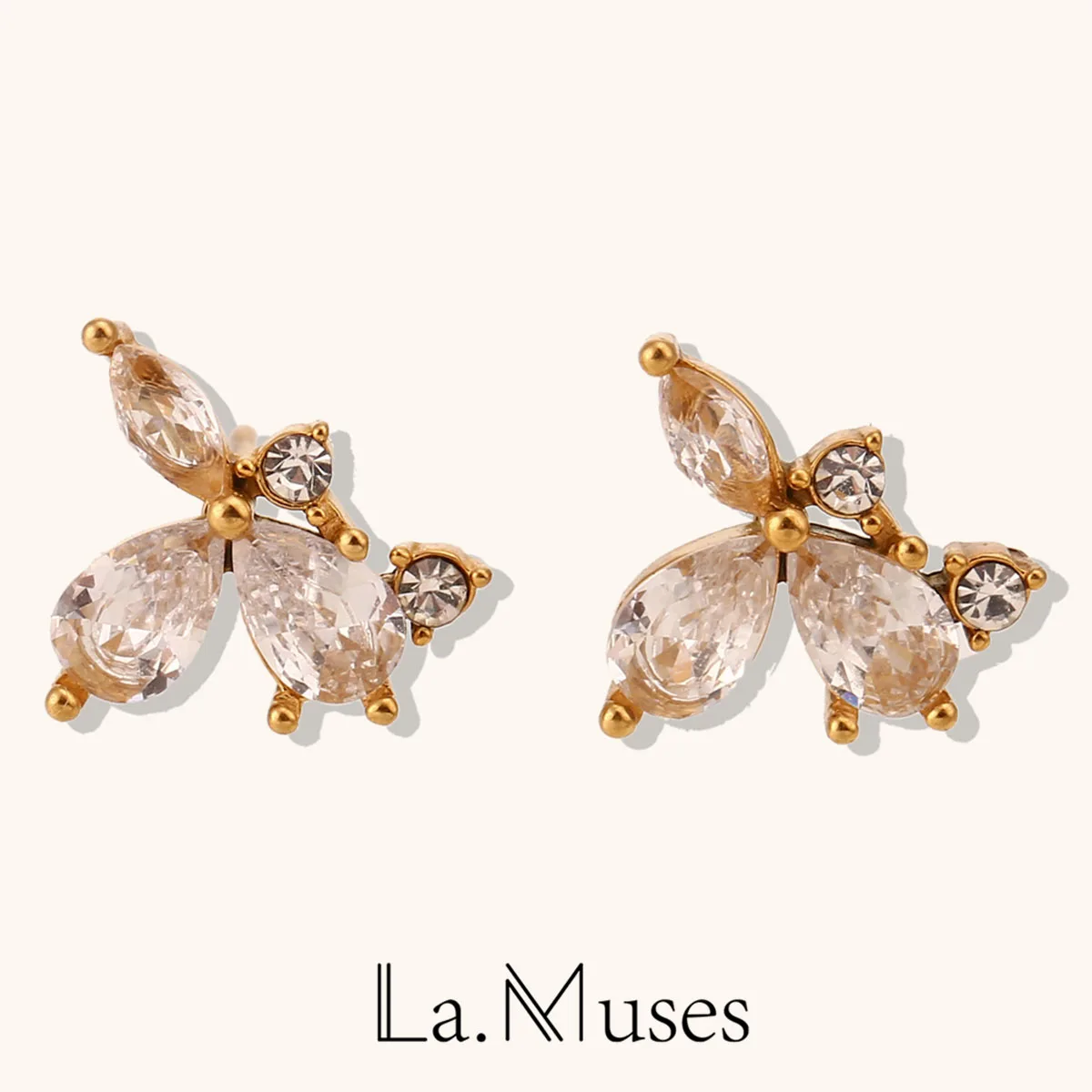 Ла. Muses три лепестка цветочный узор AAA Циркон женская уникальная роскошная