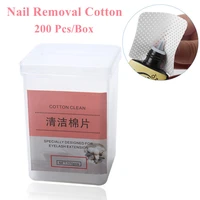 200 pcs uv gel nail polish remover cleansing cotton sheets non woven glue bottle mouth wipes clean wipes nail art tools