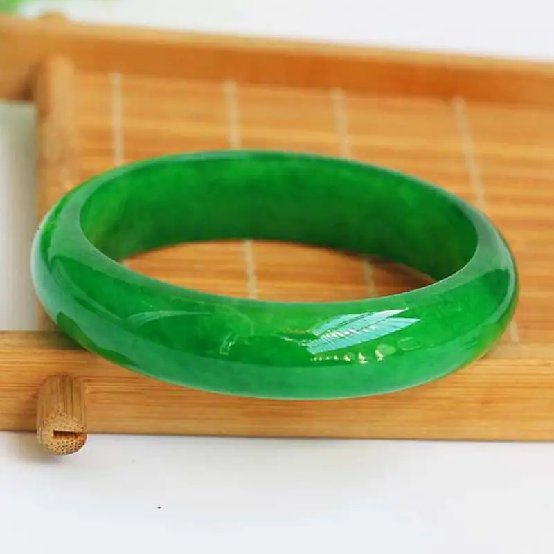 Send Certificate Grade A Jadeite Bangle Bracelet Women Fine Jewelry Genuine Natural Myanmar Green Jades Bangles Pulsera Fengshui