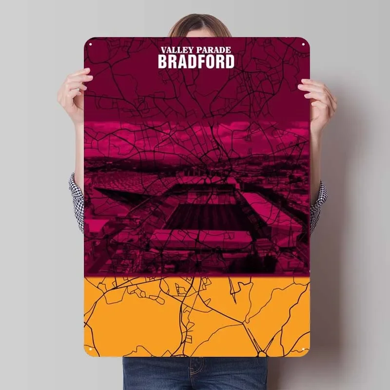 Спортивный металлический постер Bradford Valley парад украшение для дома винтажный