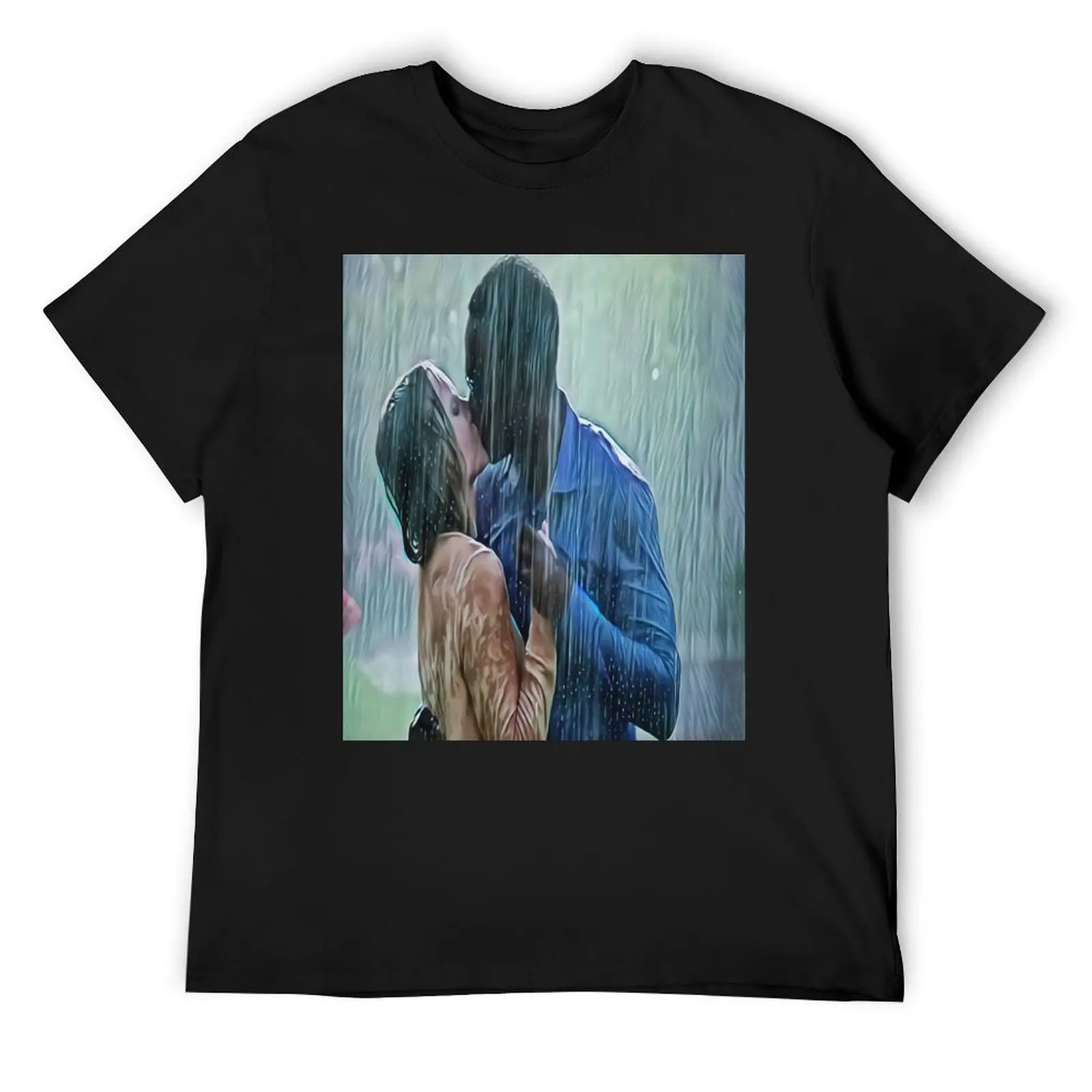 Футболка Eleanor x Chidi Rain Kiss the Good Place облегающие футболки больших размеров для мужчин