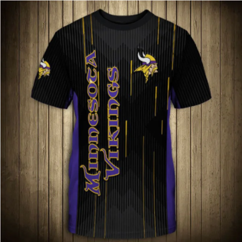 Minnesota Мужская мода 3d футболка с викингами граффити желтые длинные рога Самурай