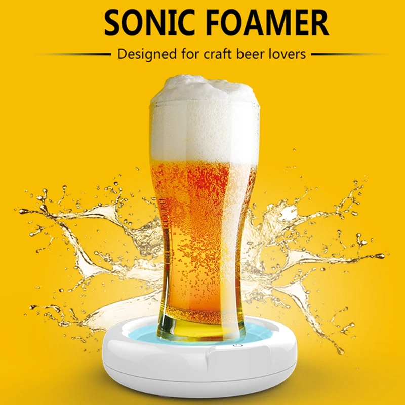 

Beer Bubbler Maker Home Ultrasonic Foaming Machine USB Portable Cocktail Shake Sonic Foamer Wine Foam Maker Bar Tool