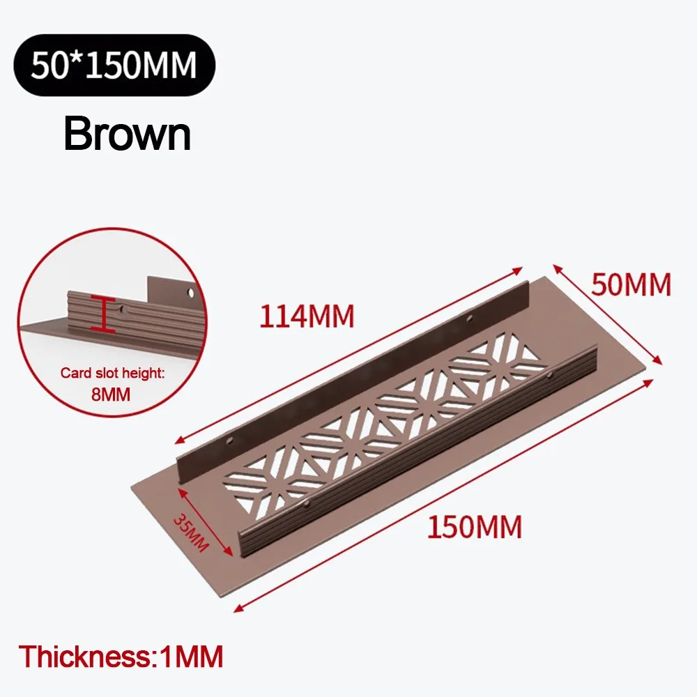 

Крышка вентиляционных отверстий из алюминиевого сплава, прямоугольная жалюзи, декор вентиляционного отверстия, дышащая сетка, ширина 50/80 см, крышка решетки вентилятора