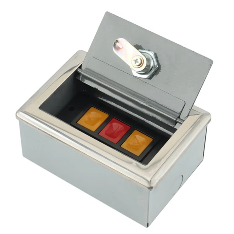 

2X Garage Door Opener, Electric Door Roll Switch Lock Box, Surface Mounted Concealed Button Switch C