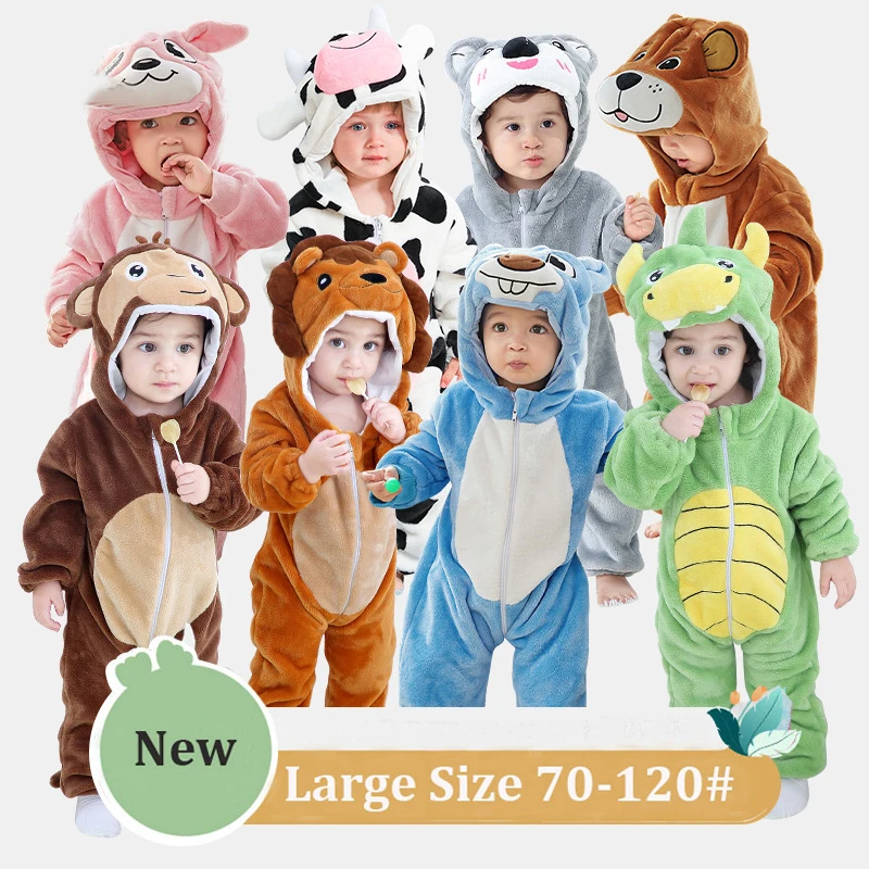 

Милые Мультяшные фланелевые детские комбинезоны с обезьянами, львом, пандой, пижамы, хлопковые костюмы для маленьких мальчиков и девочек с животными, детский комбинезон, кигуруми, наряды
