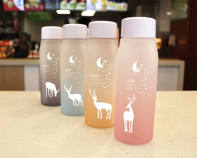 

560ml Water Bottle Drinkware Leak Proof Portable for Girl Outdoor Travel Leakproof Plastic My Cute Drink Bottle