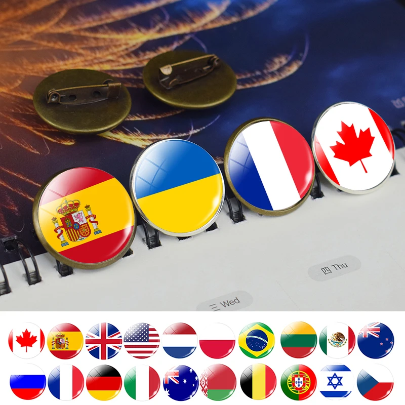

Национальная брошь в виде флага в глобальной стране США, Великобритания, Украина, Канада, Россия, Бразилия, Франция, Испания, Польша