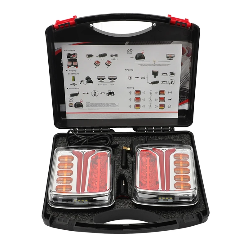 

Wireless LED Magnetic Trailer Tail Light Truck Rear Light Signal Warning Brake Light For Towing Trailer Caravan RV