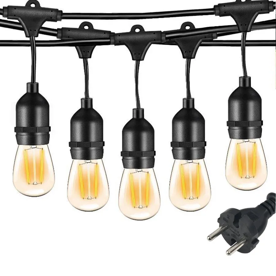 Светильник-гирлянда на солнечной батарее 15 светодиодов 48 футов