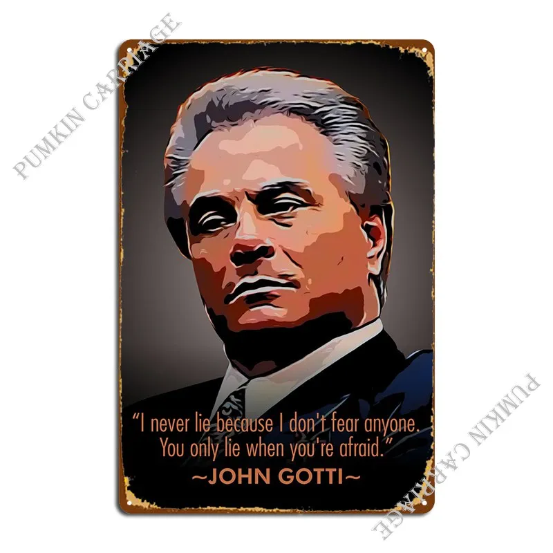 

John Gotti Metal Signs Club Party Classic Mural Living Room Tin Sign Poster
