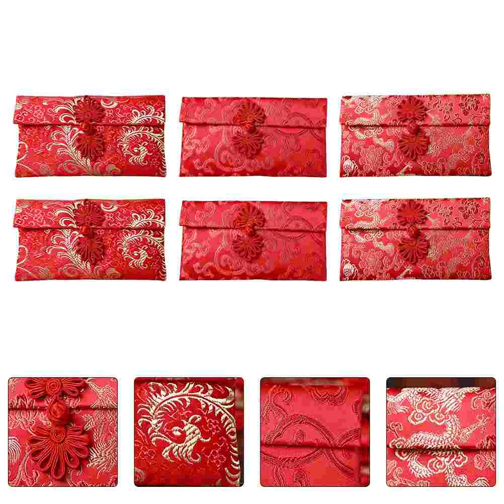 

Red Chinese Envelope Envelopes Year Money Packet Lucky Packets Knot Ox New Good Pockets Pocket Bao Storage Style Luck Hong Gift