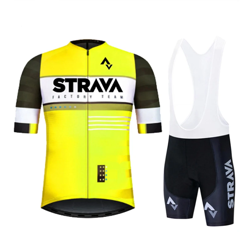 

STRAVA Cycling Jersey Set 2022 Mens Summer Short Sleeve Quick-dry MTB Bicycle Suit Outdoor Bike Sportswear Ropa Ciclismo Hombre