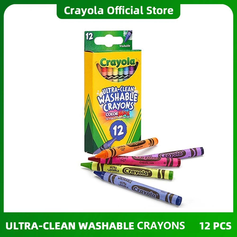 Crayola Ultra Clean Washable Crayons School Supplies 12 Colo