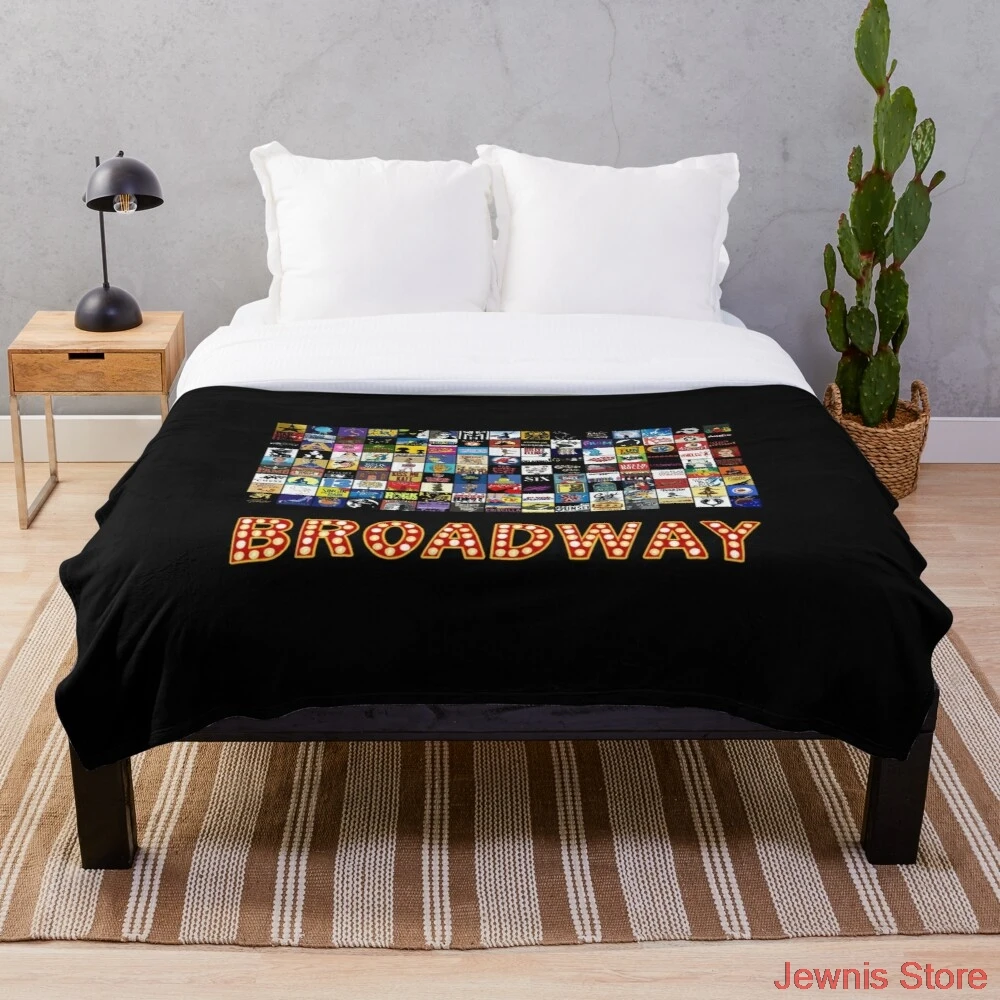 

Broadway Musical Theatre Logos Hand Drawn Throw Blanket flannel Sherpa bedspread bedding sofa picnic fur soft blanket