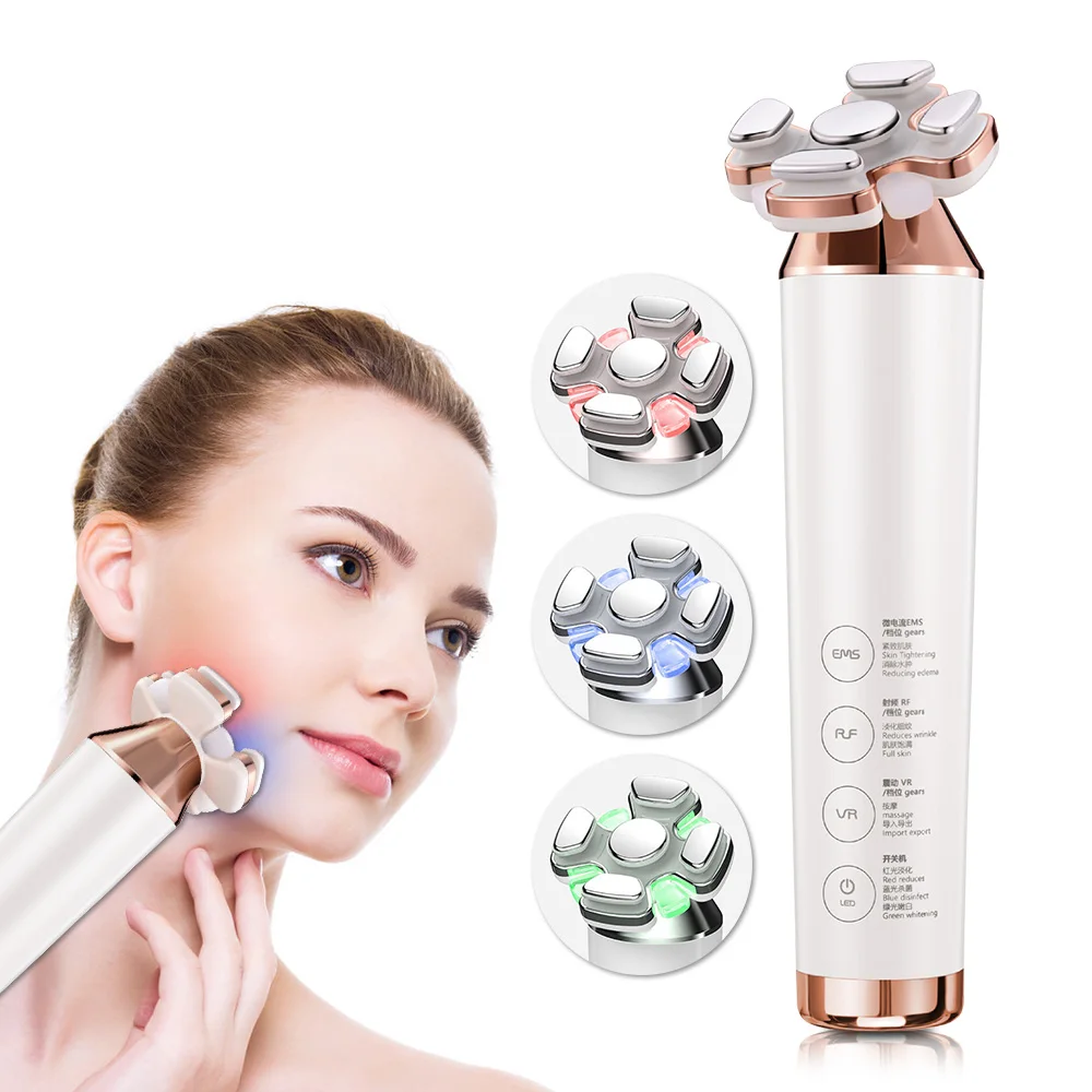 

Ultrasonic RF & EMS Face Lift Devices Microcurrent Vibrating Facial Massager Light Therapy Skin Rejuvenation Tightening Wrinkle