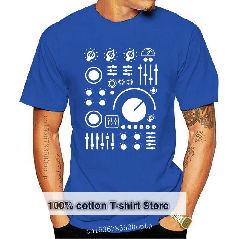 

Новая мужская футболка синтезатор ручки и циферблаты футболка для женщин и мужчин футболка