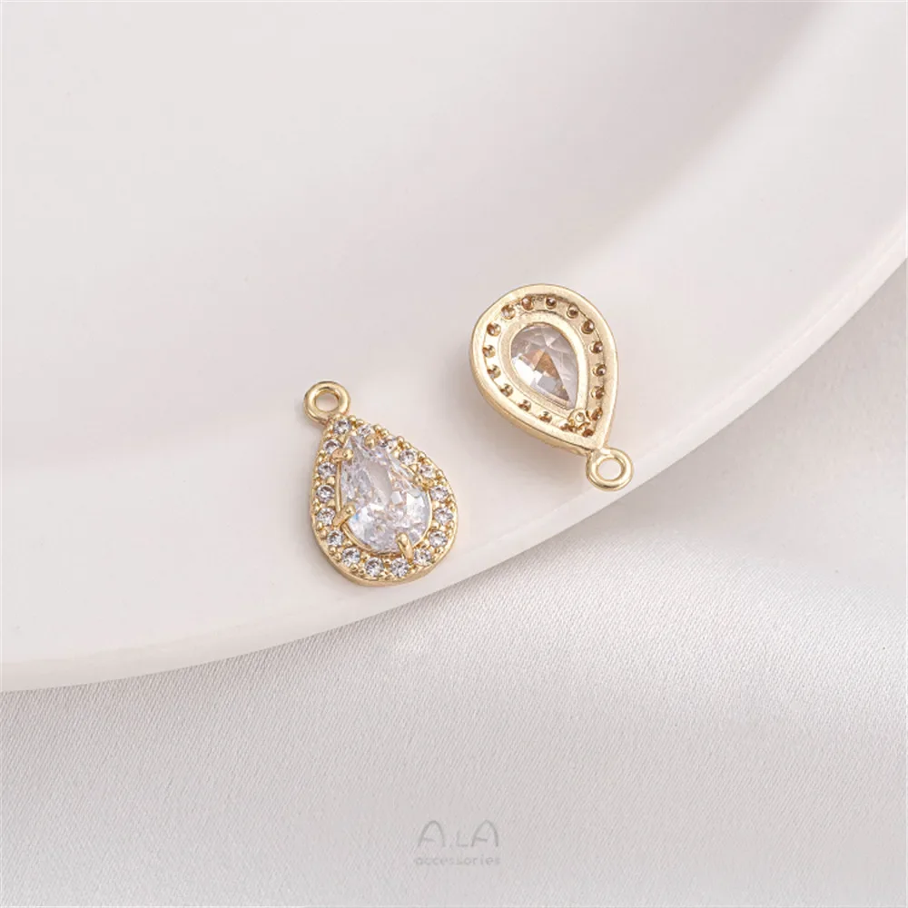 14-каратное позолоченное микроинкрустированное цирконом геометрический