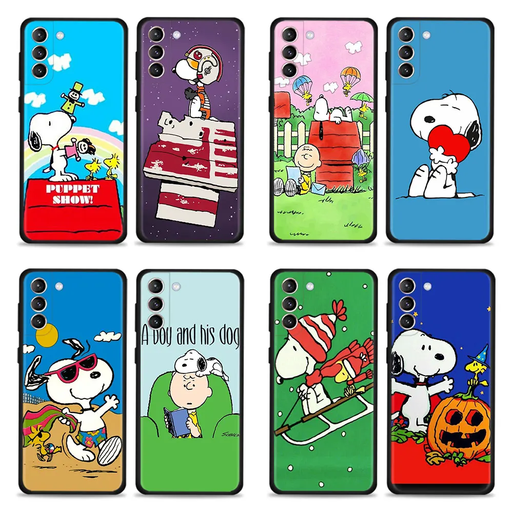 

Cute Snoopy Case For Samsung Galaxy S22 S21 S20 Ultra S22 S21 S20 S10 S9 S8 Plus Phone Cover S21FE S20FE S10e Silicon Funda