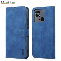 leather wallet case for redmi 10c case card holder soft silicone inner shock proof flip cover for xiaomi redmi 10c 10 prime case