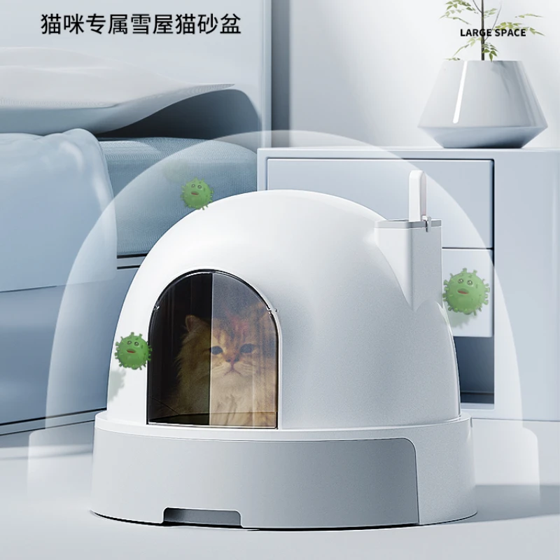 

Fully Enclosed Cat Litter Basin Drawer Type Deodorization and Anti Splashing Oversized Cat Litter Basin Toilet Pet