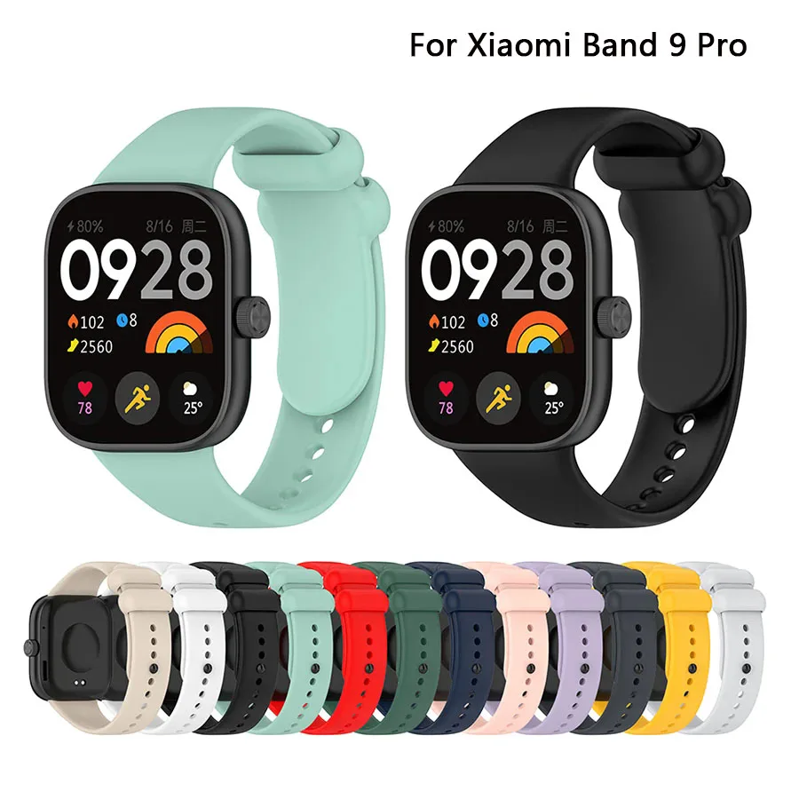 For Xiaomi Band 9 8 Pro Silicone Replament Strap Bracelet Accessories Redmi Watch 4 WristBand