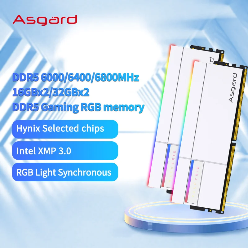 Asgard Valkyrie II series DDR5 RGB ОЗУ память для ПК 16 Гб X2 32 64 6400 МГц 6800 настольного компьютера