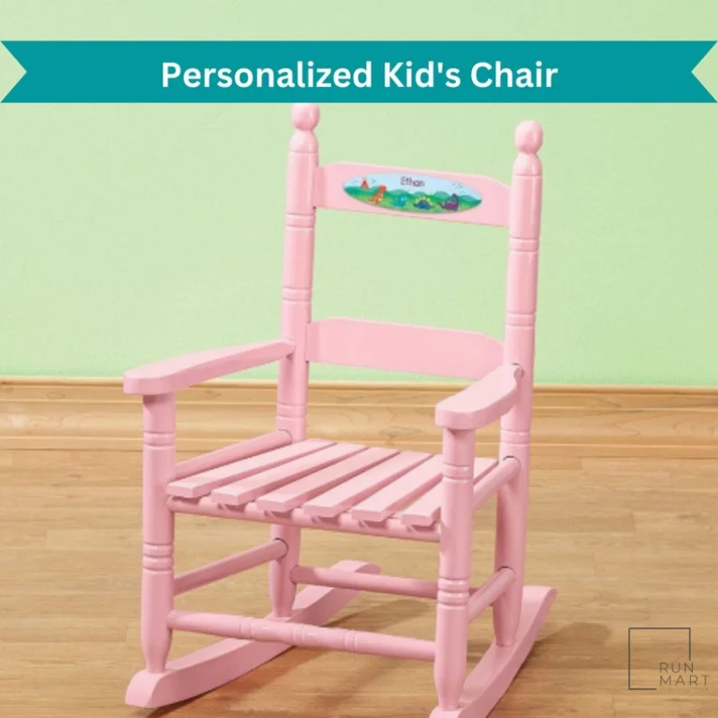 

Персонализированное детское кресло, персонализированное детское кресло-качалка, кресло с именем на заказ, деревянное кресло с именем на заказ (розовое)