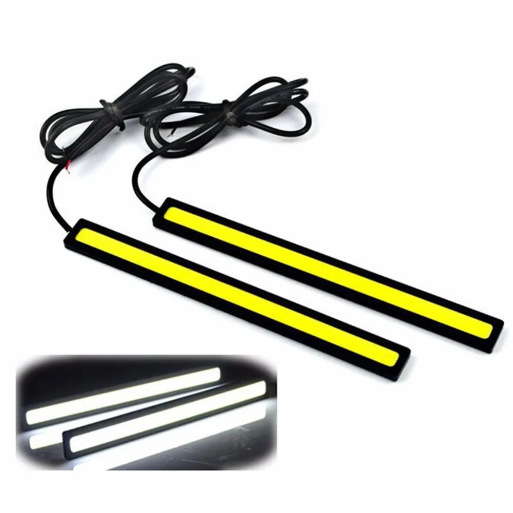 Barres lumineuses universelles pour voitures de course  17cm  2 pièces  étanches  Led Cob  lampe de