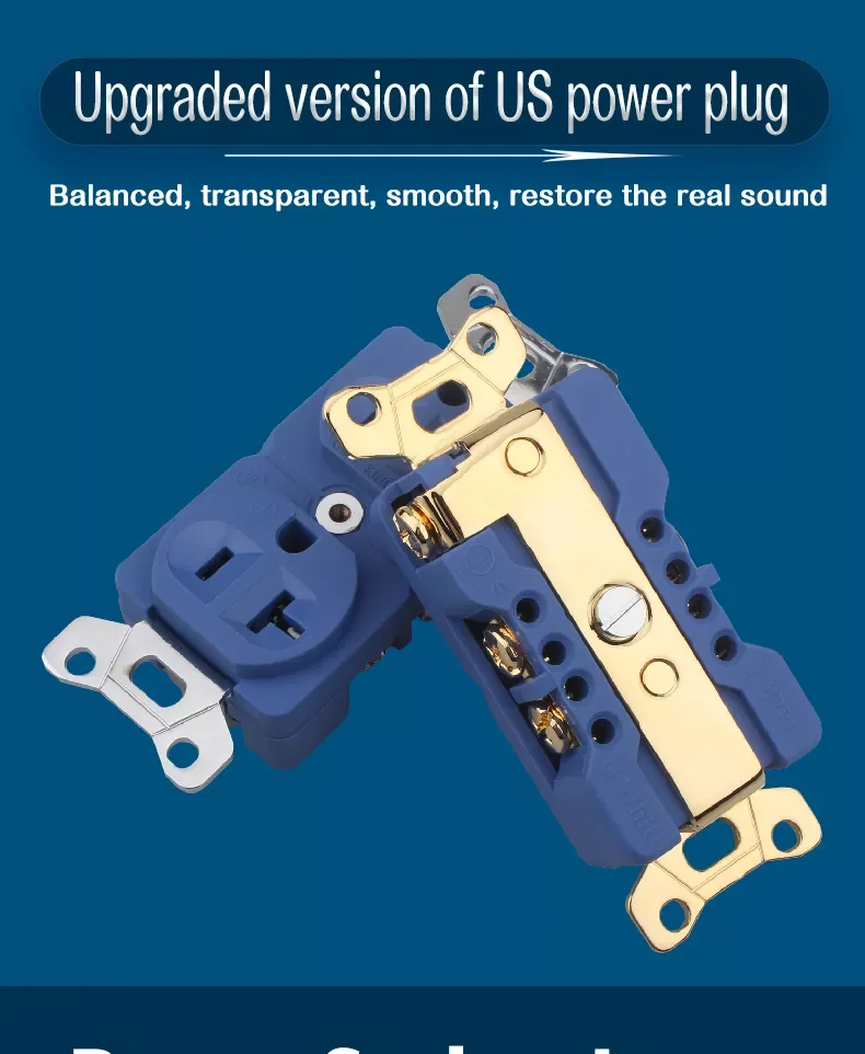 

NEW2023 Piece -2 pure copper Duplex Wall AC Power Receptacles wall outlet US power distributor AC power Duplex Wall socket