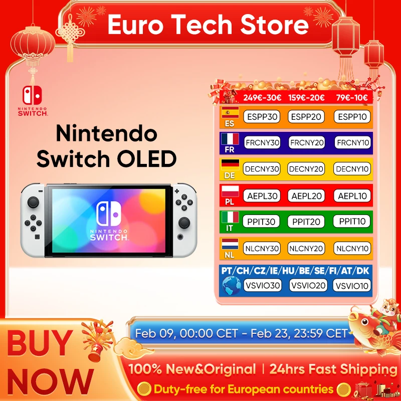 Nintendo Switch OLED 7" pantalla, Joy‑Con, audio mejorado, modo TV estable