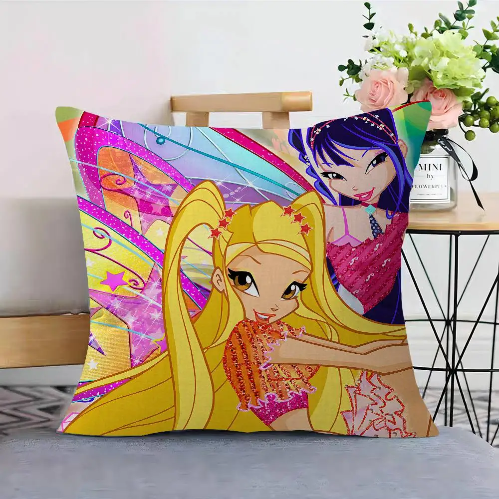 Наволочка с изображением героинь мультфильма Winx, подарочная наволочка для подушки, декоративная наволочка для спальни, дома, дивана, стула, сиденья (art.: 3920dc4cf6c03) - 3920dc4cf6c03