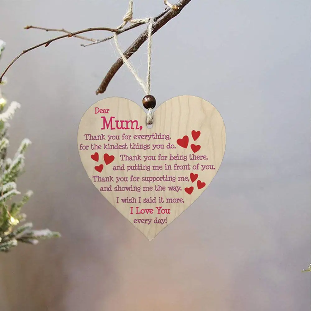 

Wooden Love Heart Tag Diy Painted Wedding Christmas Festivial Blessings Home Decor Creative Valentine's Day Mother's Day Decor