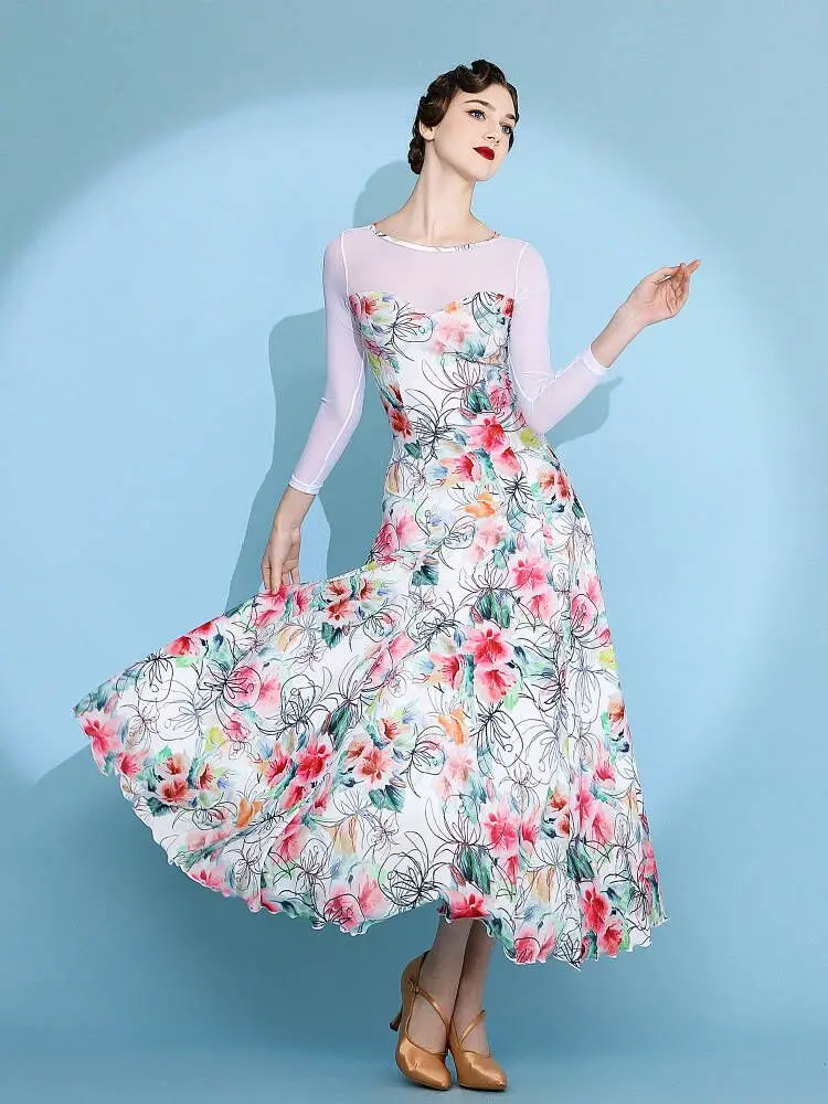 Женская юбка с длинным рукавом, с цветочным принтом Женская юбка с длинным рукавом, с цветочным принтом