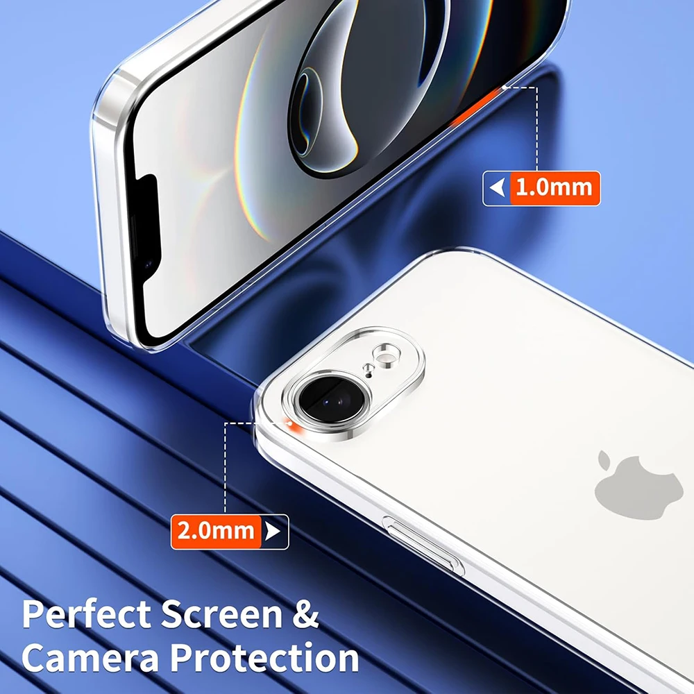 Фото Мягкий чехол для iPhone 17e 16e 17 16e, прозрачная ультратонкая силиконовая задняя крышка для iPhone 17e iPhone 16e, прозрачный противоударный чехол №3