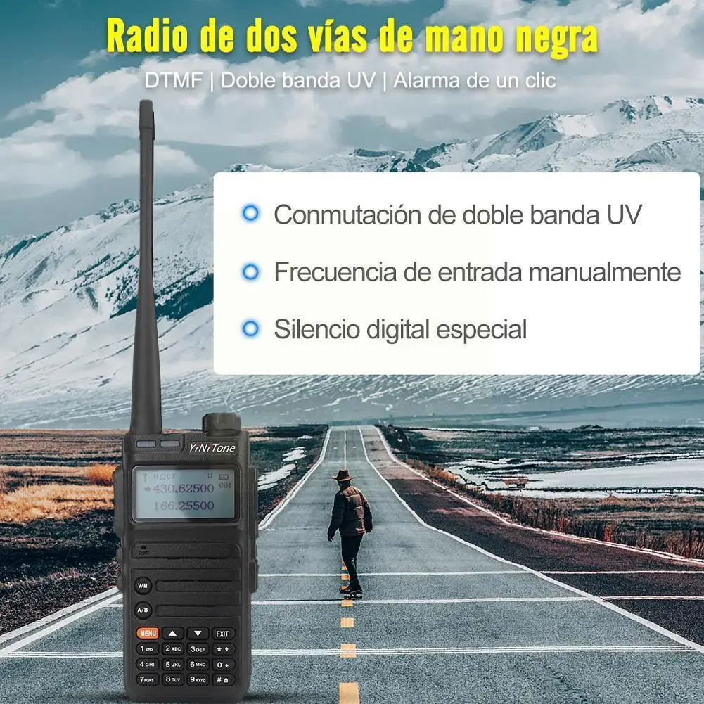 

Радиостанции большого радиуса действия Walkie-talkies 136-174/400-520 МГц Yinitone 5 Вт Мощность двухсегментная Высокая I5o6