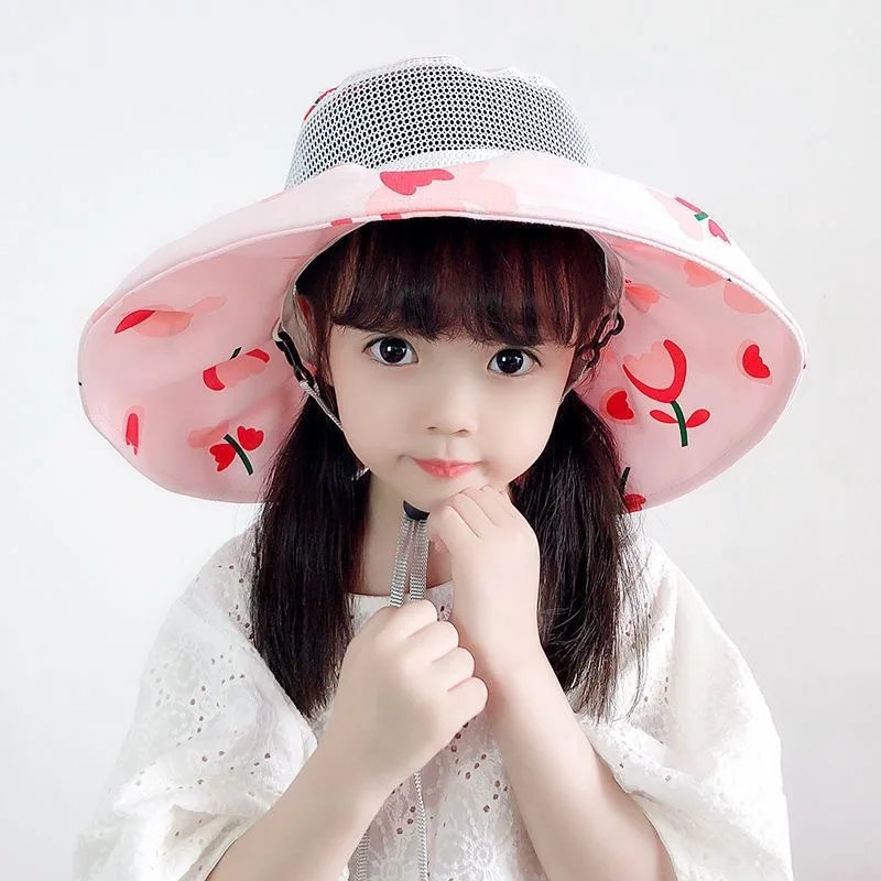 

Детская шляпа от солнца, летняя детская пляжная шляпа с защитой от УФ-лучей