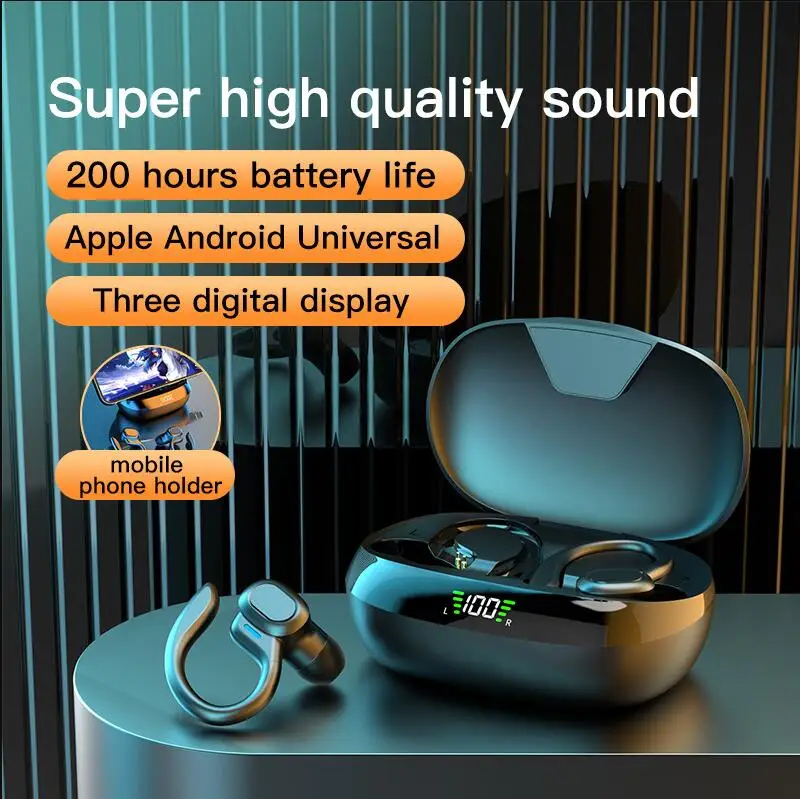 

Bluetooth headset earhook sports high-fidelity wireless headset with microphone, waterproof headset, HIFI stereo music