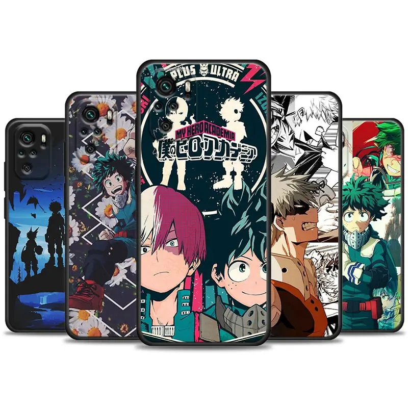 

My Hero Academia Manga Phone Case For Xiaomi Redmi Note 11 10 9 8 Pro 9S 8A 10S 11S Soft Cover For Redmi Note 8Pro 10Pro