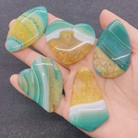 5pcsset natural stone agate charms necklace water drop pendant 25 35mm reiki heart shape jewelry diy making earrings charms
