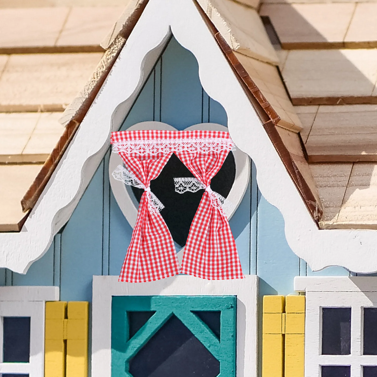 

Simulation Lace Curtain Decor Plaything Mini House Decoration Props Miniatures Photo