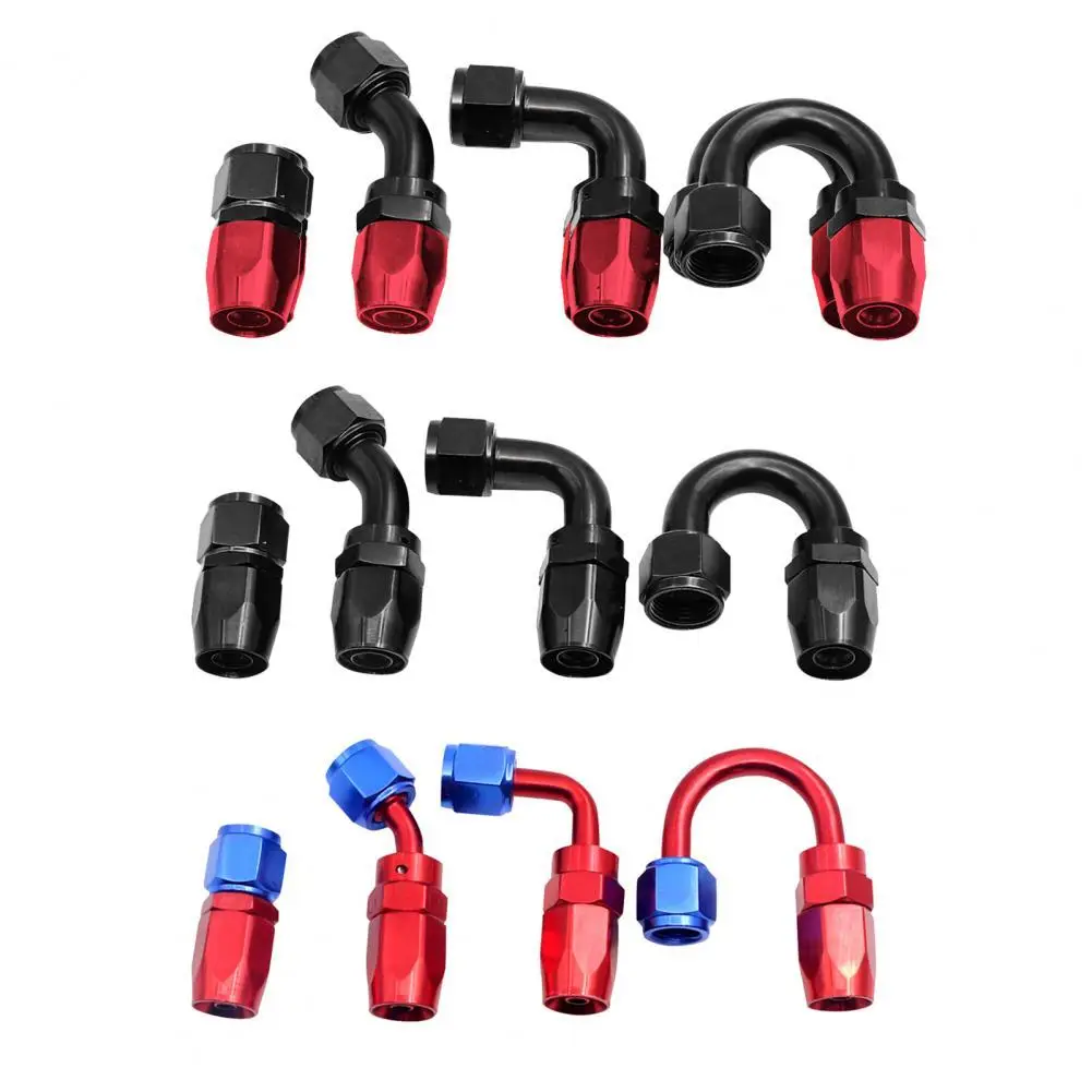 

AN6 0-90 Degrees Swivel Fuel Oil Gas Hose End Fitting Adapter Detachable Leak-proof for Vehicles