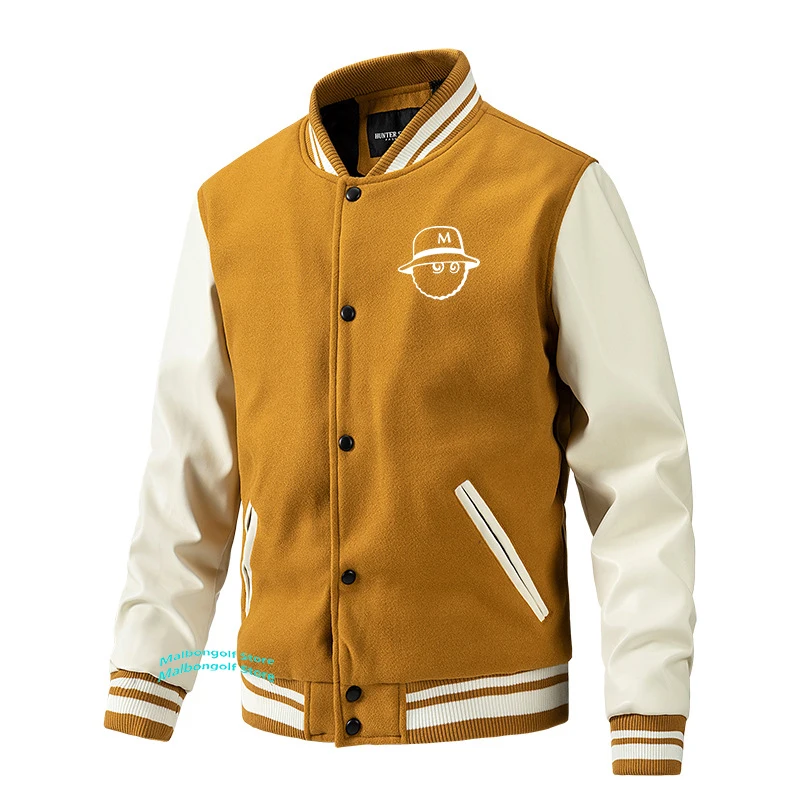 New Autumn Men Golf Jacket Spring Autumn Golf Clothing 2022 MalBon Velvet Coat Fashion Casual Windbreaker Jacket